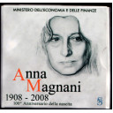2008 -  5 Euro 100° anniversario nascita Anna Magnani Fondo Specchio Italia